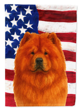 Load image into Gallery viewer, Red Chow Chow American Flag House Flag
