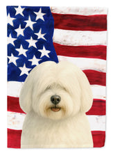 Load image into Gallery viewer, Coton de Tulear American Flag House Flag