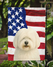 Load image into Gallery viewer, Coton de Tulear American Flag Garden Flag