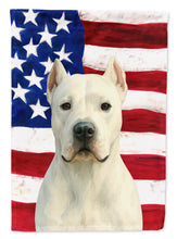 Load image into Gallery viewer, Dogo Argentino American Flag House Flag