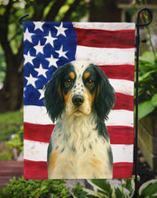 Load image into Gallery viewer, Tricolor English Setter American Flag Garden Flag