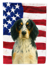Load image into Gallery viewer, Tricolor English Setter American Flag Garden Flag