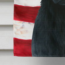 Load image into Gallery viewer, Black Flat-Coated Retriever American Flag House Flag