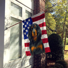 Load image into Gallery viewer, Gordon Setter American Flag House Flag