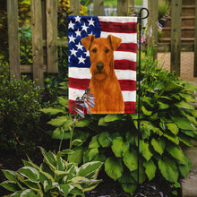 Load image into Gallery viewer, Irish Terrier American Flag Garden Flag