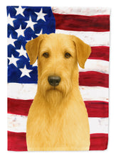 Load image into Gallery viewer, Wheaten Irish Wolfhound American Flag House Flag