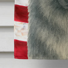 Load image into Gallery viewer, Keeshond American Flag House Flag