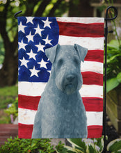 Load image into Gallery viewer, Kerry Blue Terrier American Flag Garden Flag