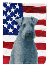 Load image into Gallery viewer, Kerry Blue Terrier American Flag Garden Flag