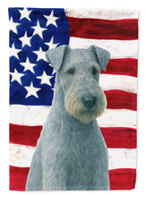 Load image into Gallery viewer, Blue Lakeland Terrier American Flag House Flag