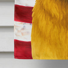 Load image into Gallery viewer, Lion Yellow Leonberger American Flag House Flag