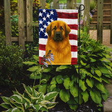Load image into Gallery viewer, Lion Yellow Leonberger American Flag Garden Flag