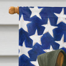 Load image into Gallery viewer, Black and Rust Miniature Pinscher American Flag House Flag
