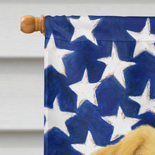 Load image into Gallery viewer, Wheaten Norfolk Terrier American Flag House Flag