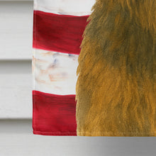 Load image into Gallery viewer, Grizzle and Tan Otterhound American Flag House Flag