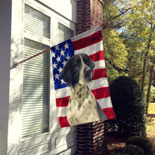 Load image into Gallery viewer, Black and White Pointer American Flag House Flag