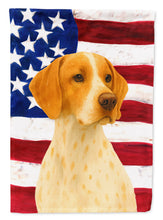 Load image into Gallery viewer, Orange and White Pointer American Flag House Flag