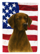 Load image into Gallery viewer, Liver Pointer American Flag Garden Flag