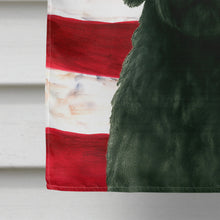 Load image into Gallery viewer, Black Portuguese Water Dog American Flag House Flag