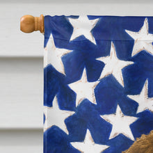 Load image into Gallery viewer, Brown Portuguese Water Dog American Flag House Flag