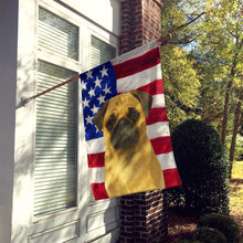 Load image into Gallery viewer, Fawn Pug American Flag House Flag