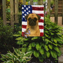 Load image into Gallery viewer, Fawn Pug American Flag Garden Flag