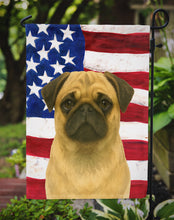 Load image into Gallery viewer, Fawn Pug American Flag Garden Flag