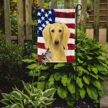 Load image into Gallery viewer, Cream Saluki American Flag Garden Flag