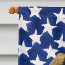 Load image into Gallery viewer, Grizzle and Tan Saluki American Flag House Flag