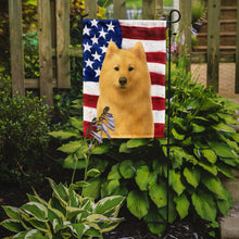 Load image into Gallery viewer, Cream Samoyed American Flag Garden Flag