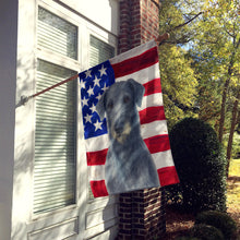 Load image into Gallery viewer, Blue-Gray Scottish Deerhound American Flag House Flag