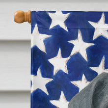 Load image into Gallery viewer, Blue-Gray Scottish Deerhound American Flag House Flag