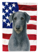 Load image into Gallery viewer, Blue-Gray Scottish Deerhound American Flag House Flag