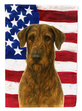 Load image into Gallery viewer, Brindle Scottish Deerhound American Flag Garden Flag