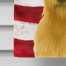 Load image into Gallery viewer, Wheaten Scottish Deerhound American Flag House Flag