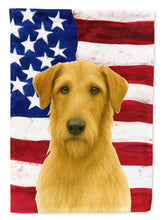 Load image into Gallery viewer, Wheaten Scottish Deerhound American Flag House Flag