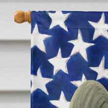 Load image into Gallery viewer, Gray Skye Terrier American Flag House Flag