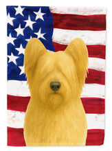 Load image into Gallery viewer, Wheaten Skye Terrier American Flag House Flag
