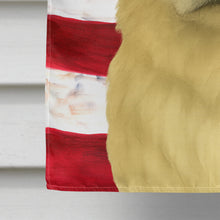 Load image into Gallery viewer, Cream Tibetan Spaniel American Flag House Flag