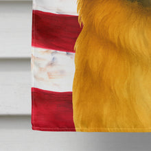 Load image into Gallery viewer, Gold Tibetan Spaniel American Flag House Flag