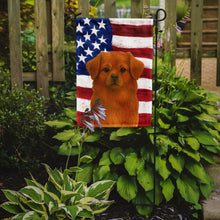 Load image into Gallery viewer, Red Tibetan Spaniel American Flag Garden Flag