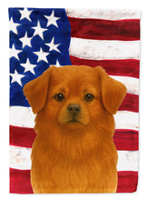 Load image into Gallery viewer, Red Tibetan Spaniel American Flag Garden Flag
