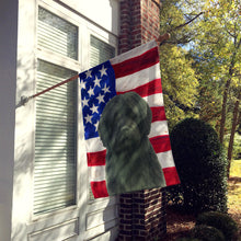 Load image into Gallery viewer, Black Tibetan Spaniel American Flag House Flag