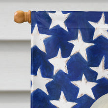 Load image into Gallery viewer, White Tibetan Spaniel American Flag House Flag