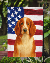 Load image into Gallery viewer, Welsh Springer Spaniel American Flag Garden Flag