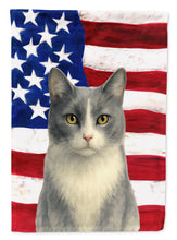 Load image into Gallery viewer, Gray and White Cat American House Flag
