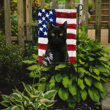 Load image into Gallery viewer, Black Cat American Garden Flag