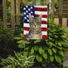 Load image into Gallery viewer, Gray Mackerel Cat American Garden Flag
