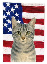 Load image into Gallery viewer, Gray Mackerel Cat American Garden Flag