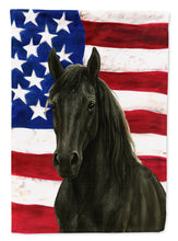 Load image into Gallery viewer, Black Andalusian Horse American Garden Flag